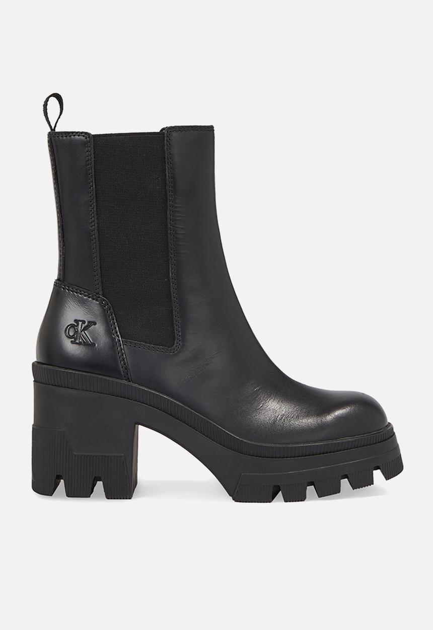 Calvin Klein - Chunky heeled chelsea boot lth - Triple Black