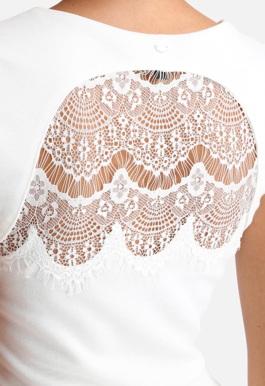 GUESS - Lace Back Peplum Top