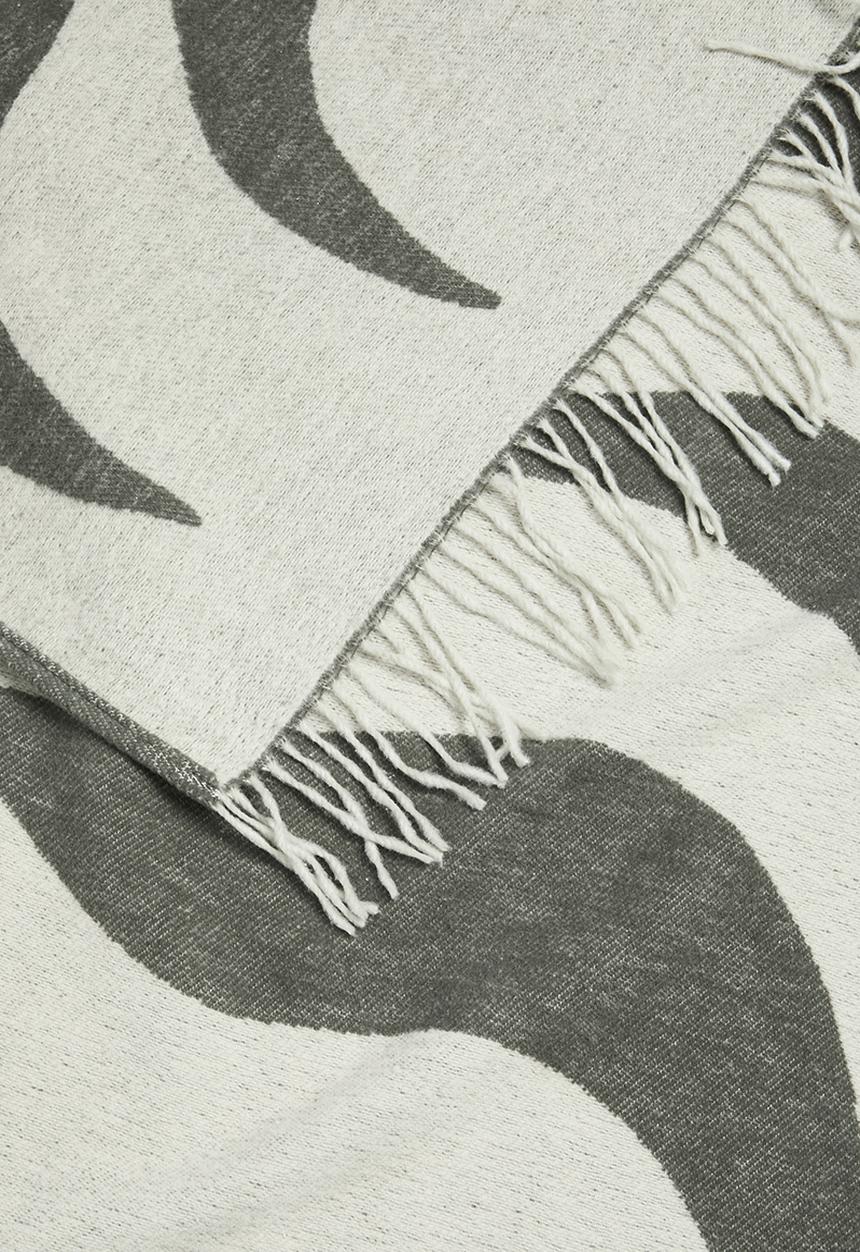 Sixth Floor - Foliage Throw - Charcoal