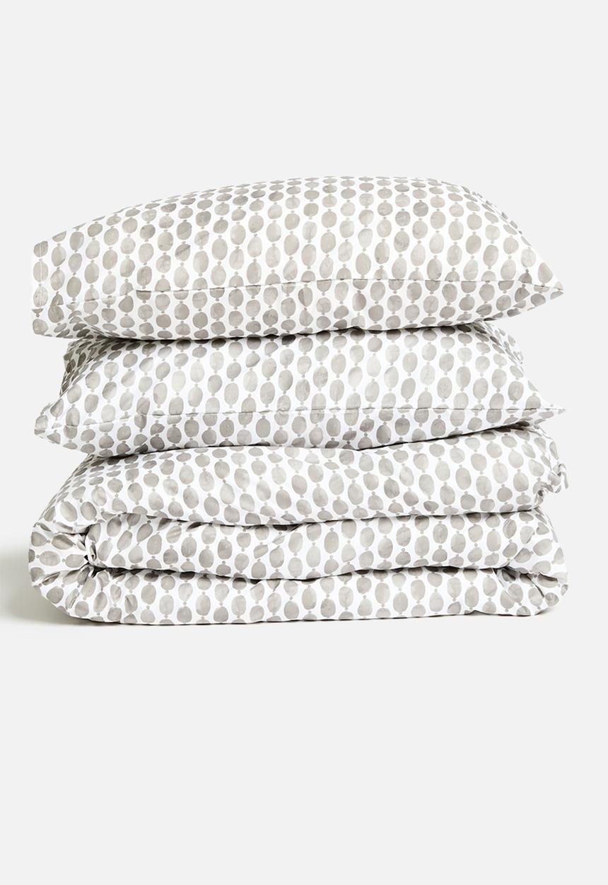 Sixth Floor - Watercolour Geo Super Soft  Duvet Set Grey