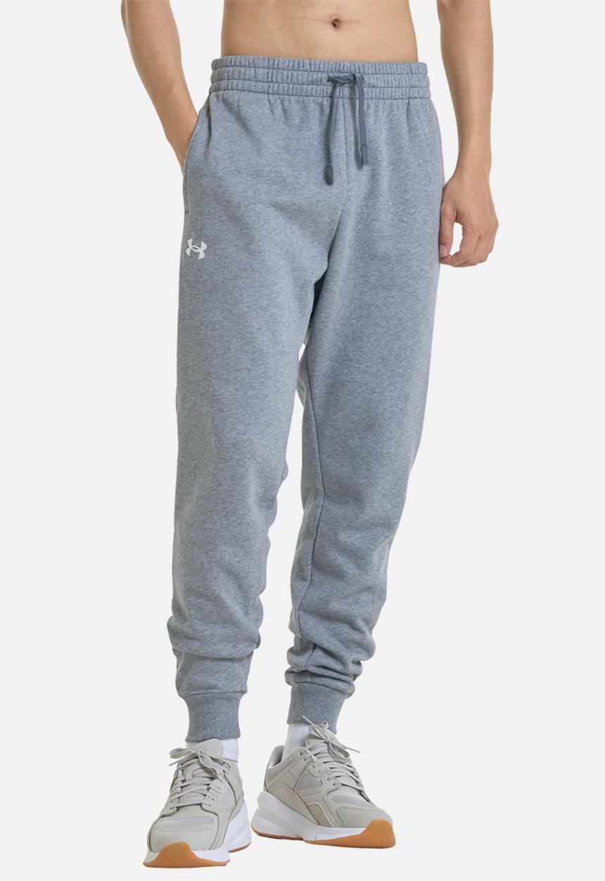 Under Armour - Ua rival fleece joggers - castlerock light heather/white