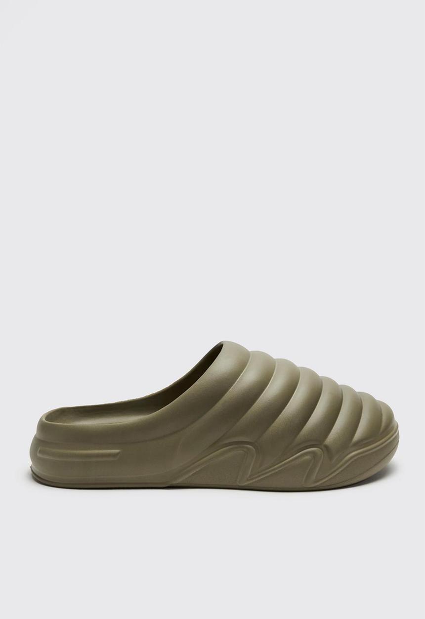 boohooMAN - Moulded mule - khaki