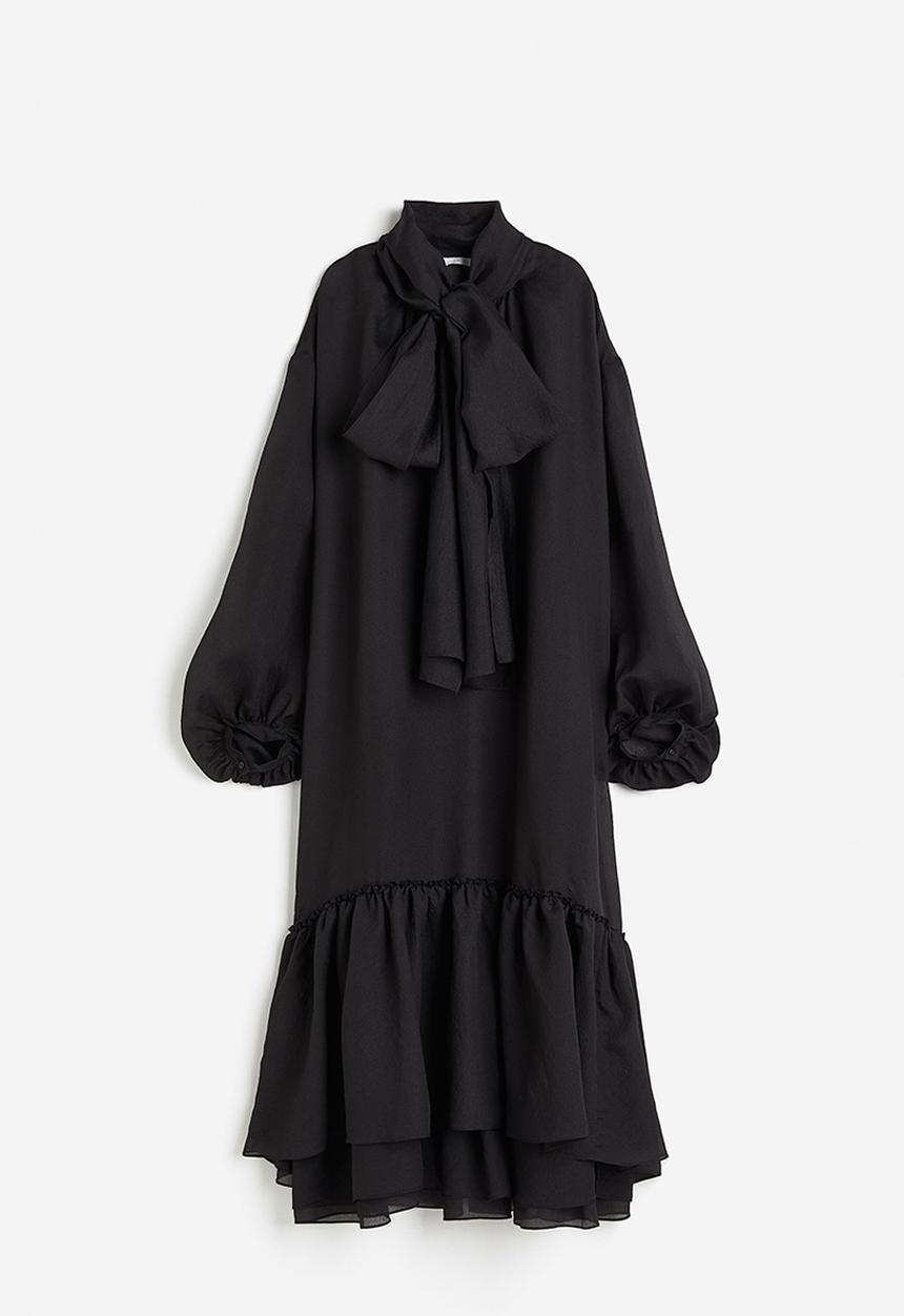 H&M - Bow-collared dress - black