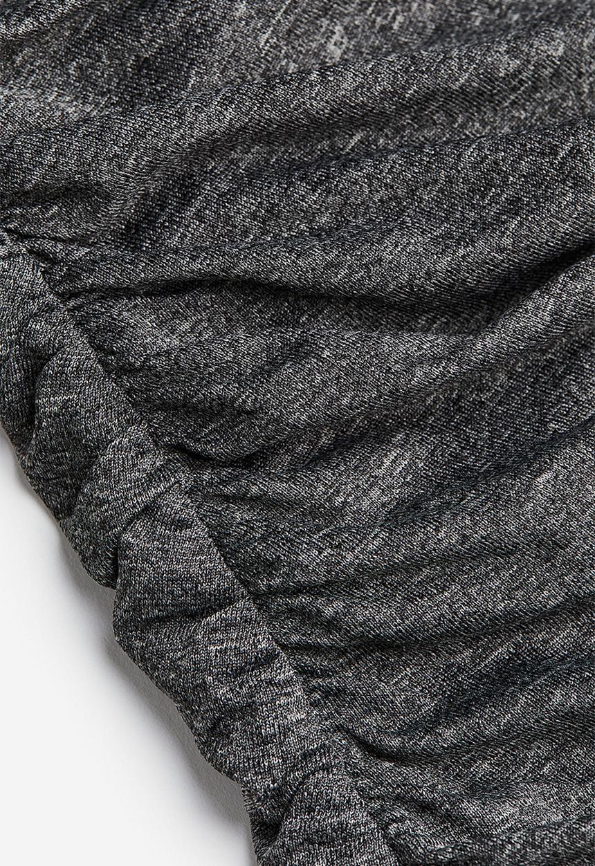 H&M - Gathered turtleneck dress - dark grey marl