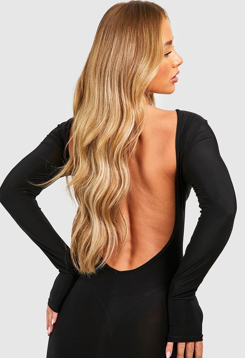 boohoo - Plain maxi dress - black