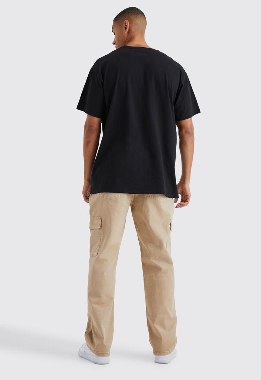 boohooMAN - Oversized official ombre graphic t-shirt - black