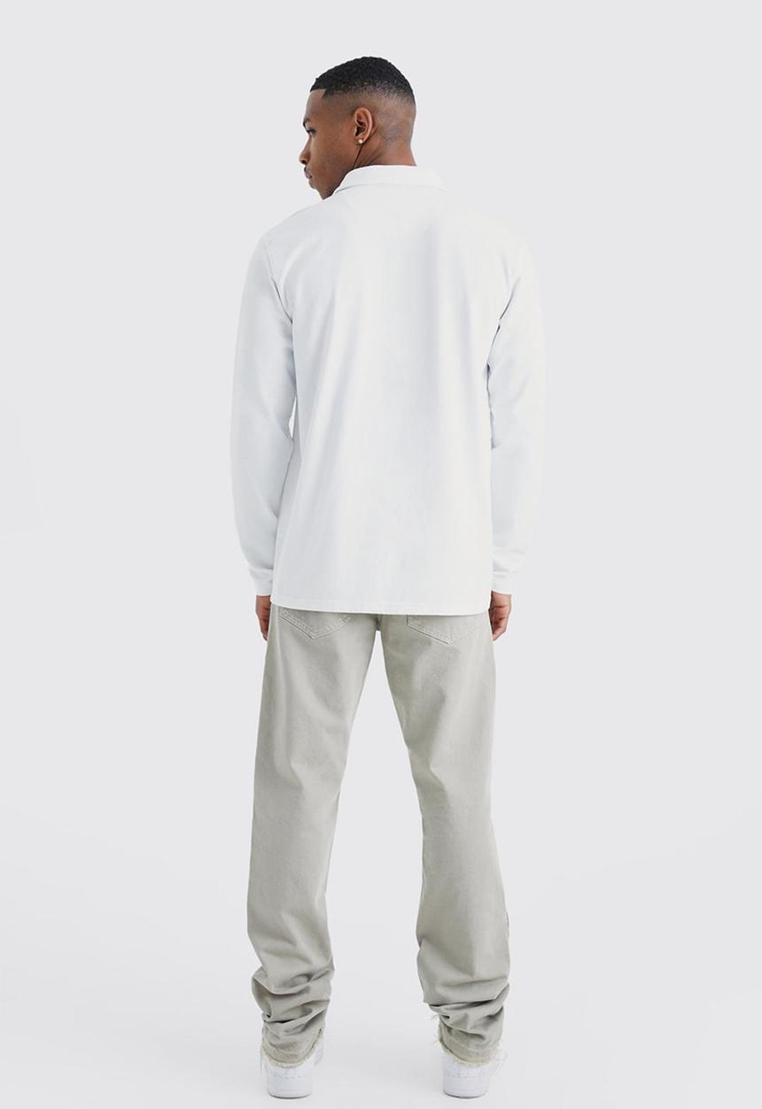 boohooMAN - Long sleeve jersey shirt - white