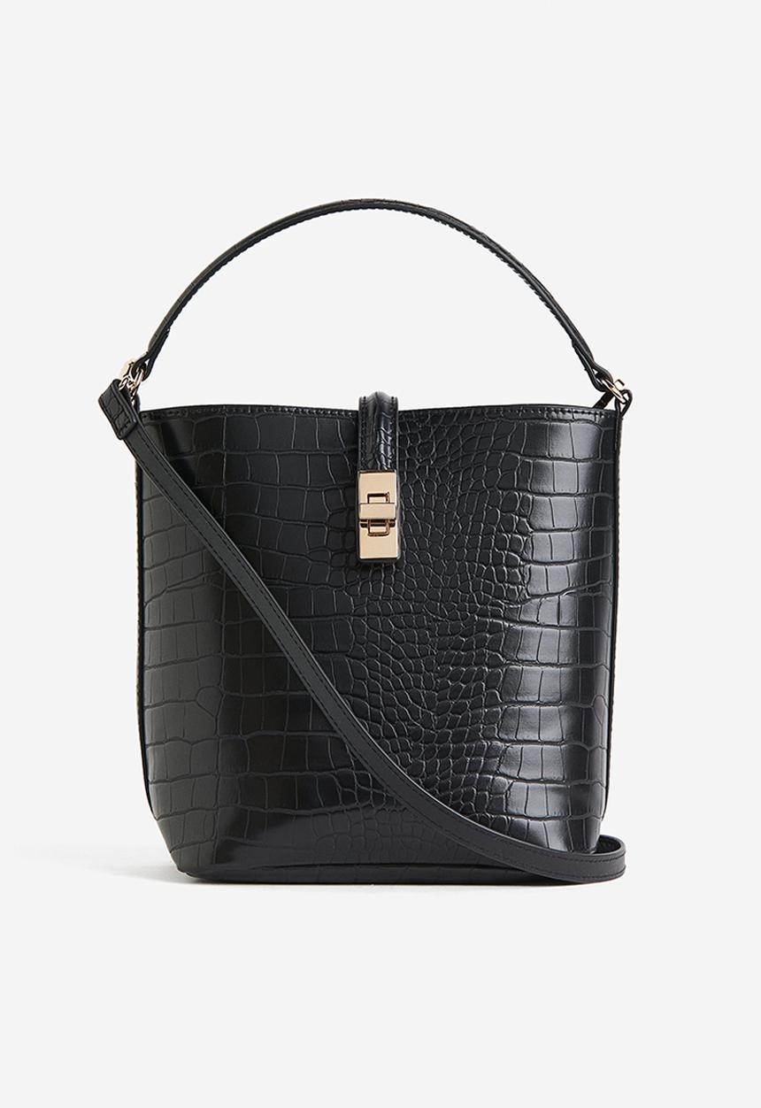 H&M - Crossbody bag - black crocodile patterned