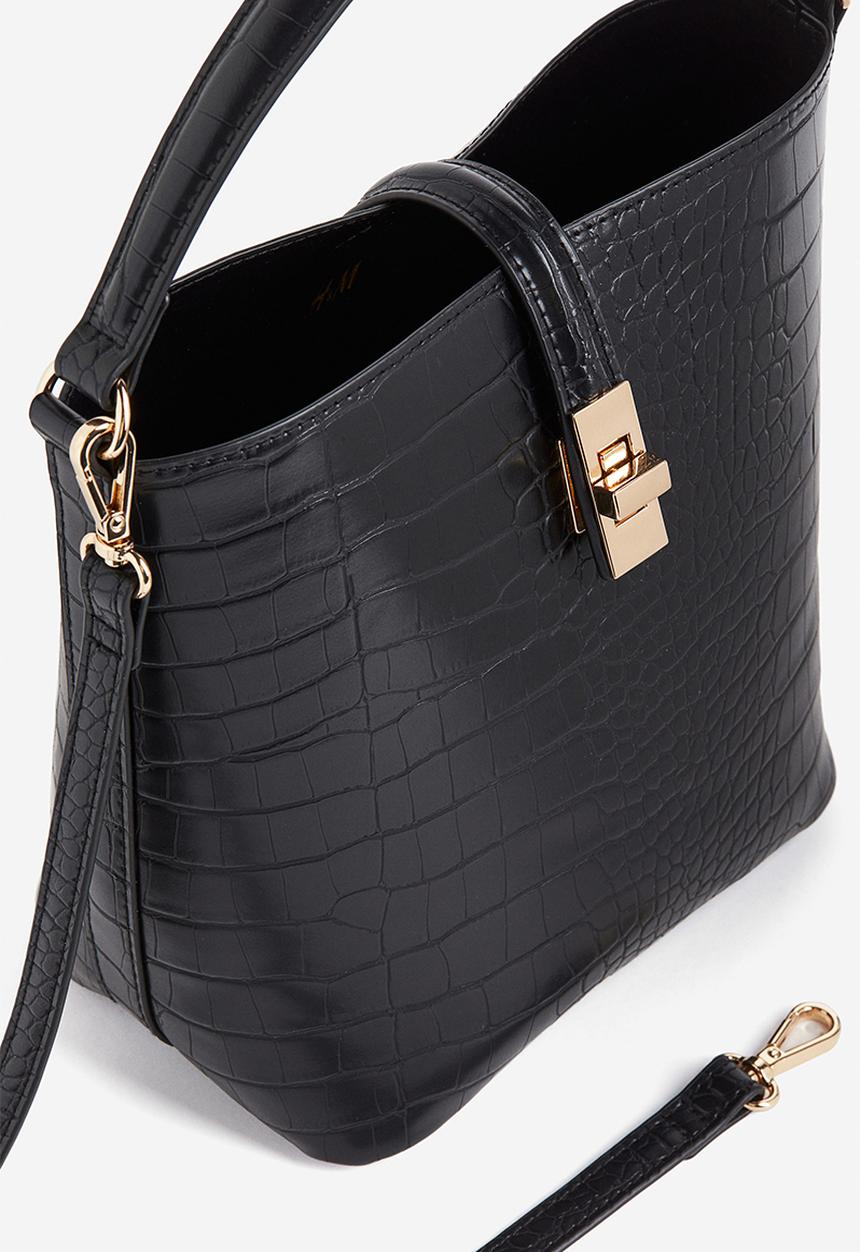 H&M - Crossbody bag - black crocodile patterned