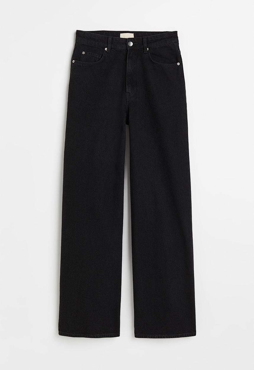 H&M - Wide regular jeans - black