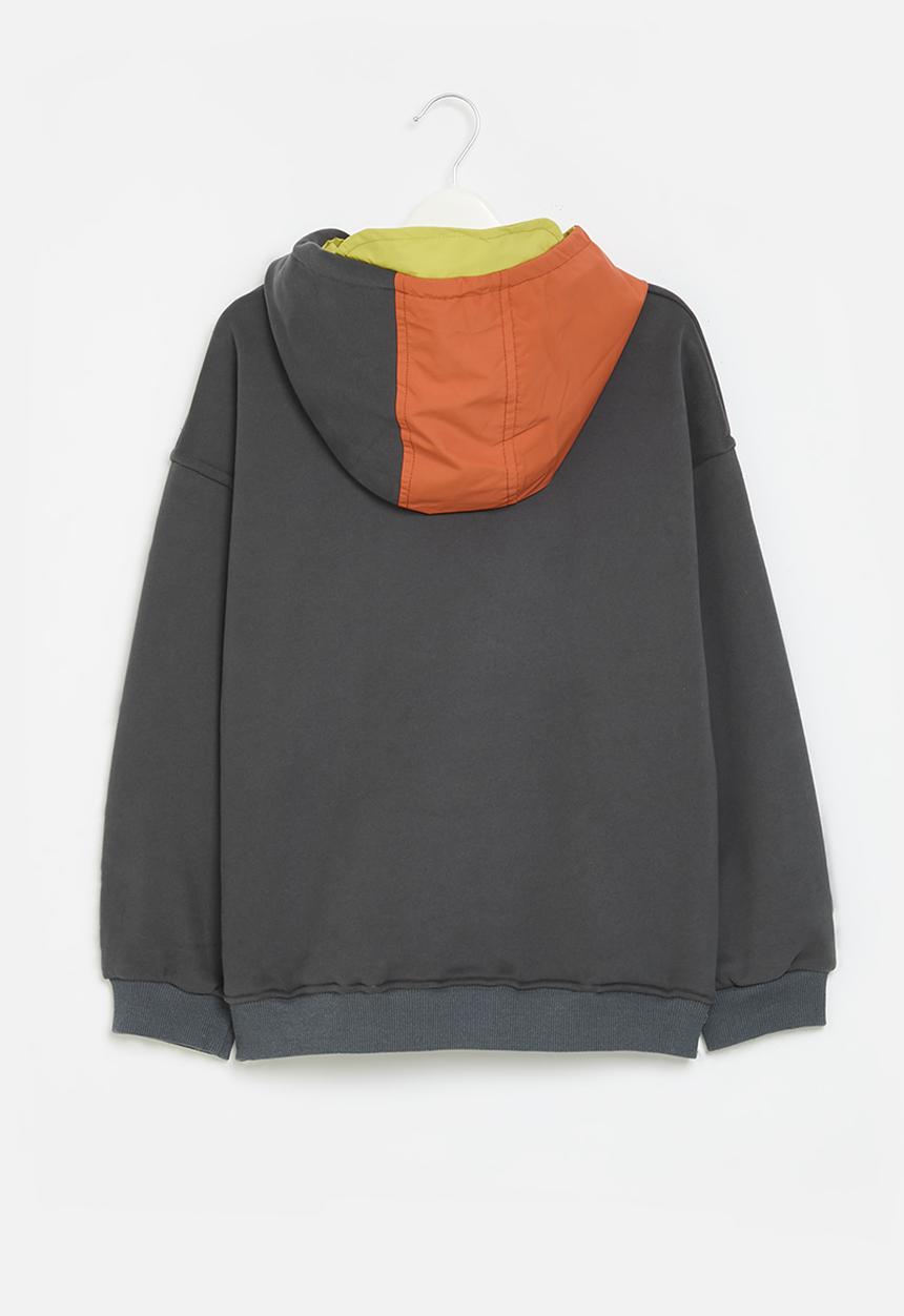 Pop Candy - Contrast hoodie - blue & orange