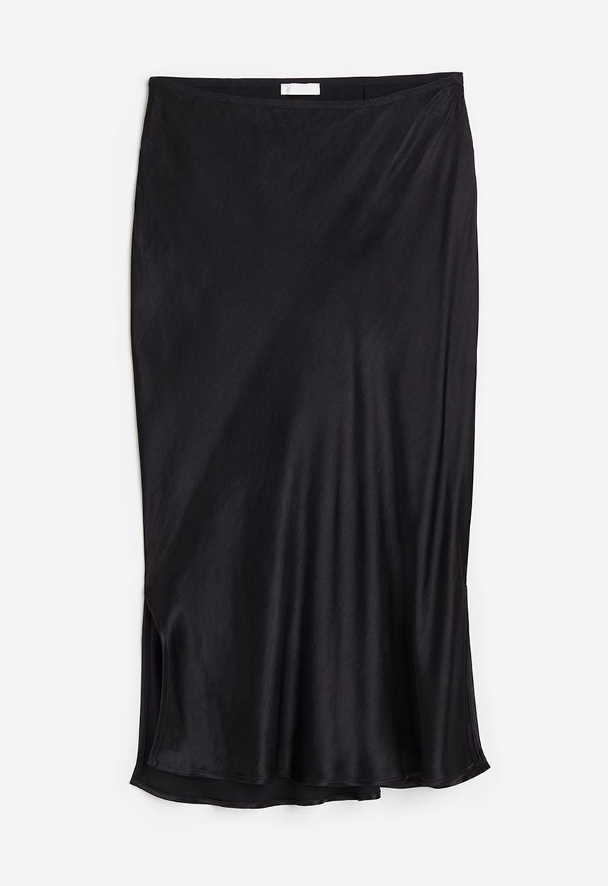 H&M - Satin skirt - black