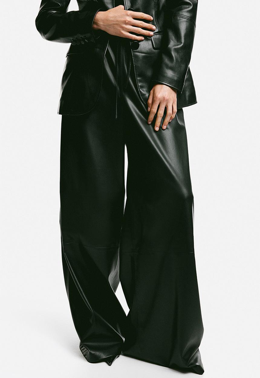 H&M - Wide trousers - black