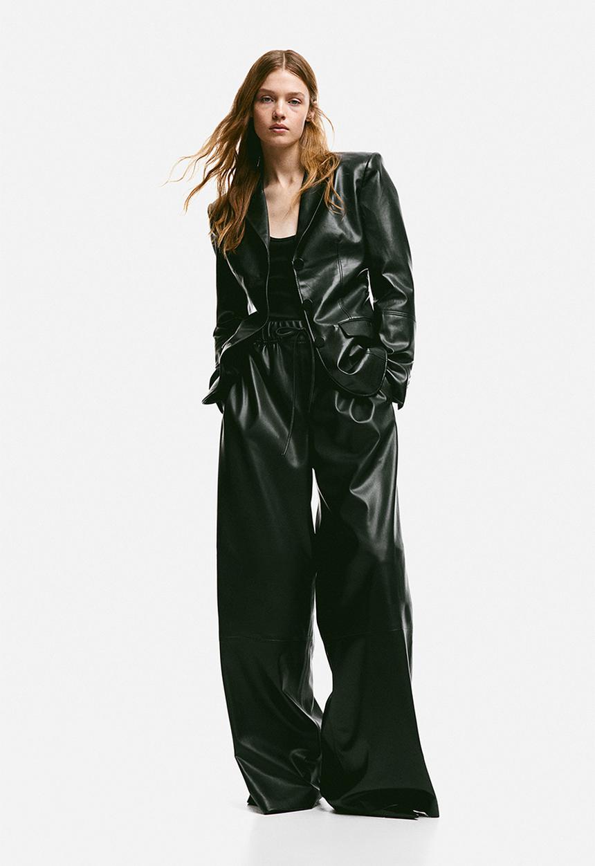 H&M - Wide trousers - black