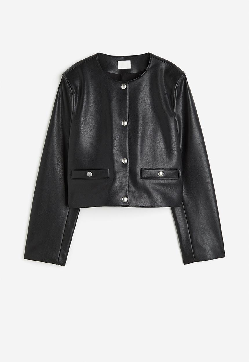 H&M - Coated jacket - black