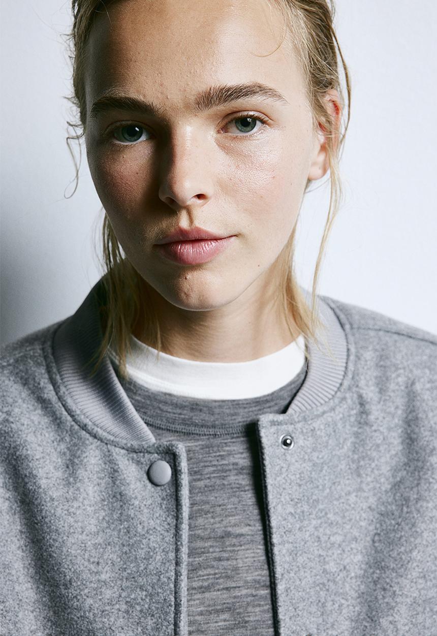 H&M - Felted bomber jacket - grey