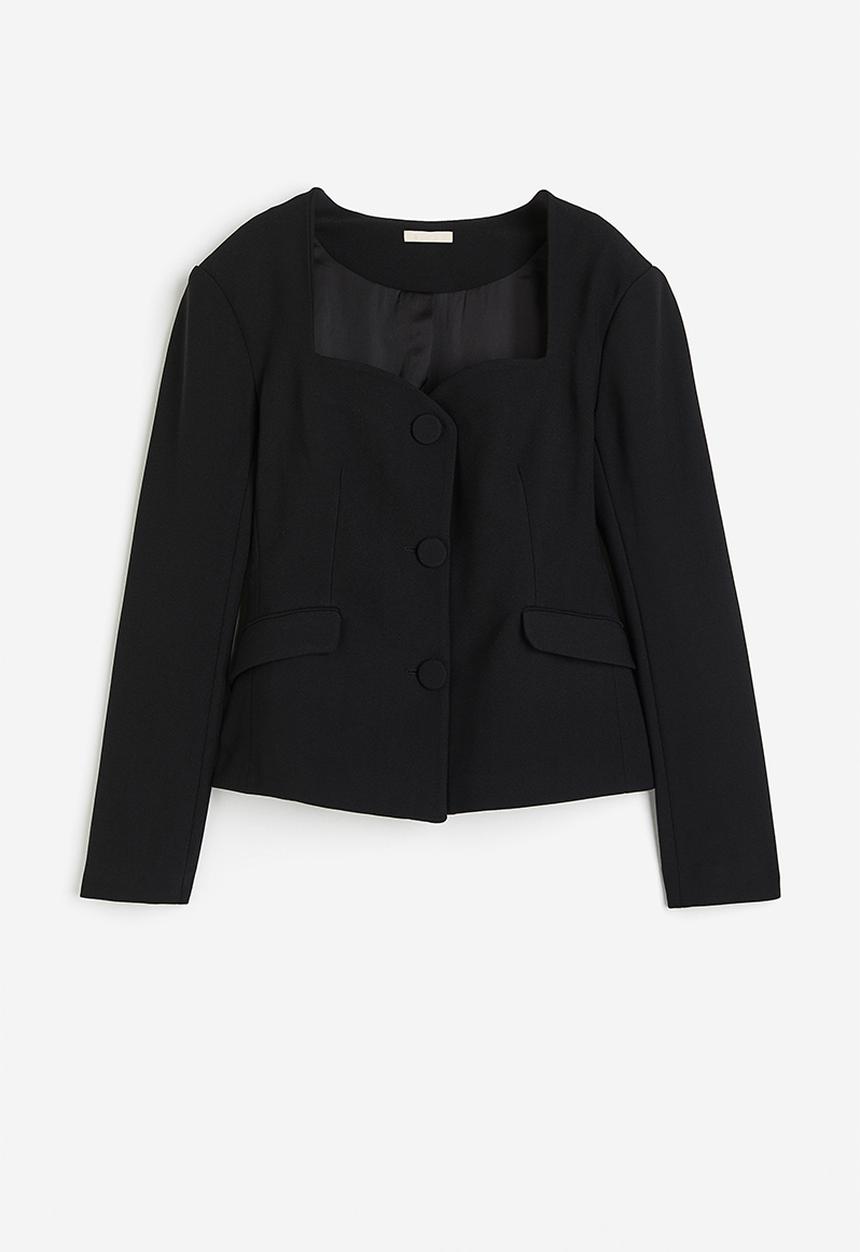 H&M - Fitted blazer - black