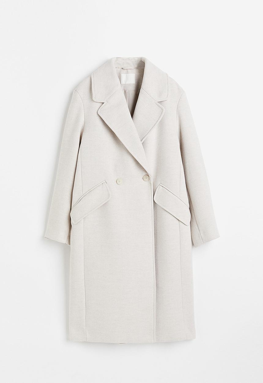 H&M - Double-breasted coat - beige
