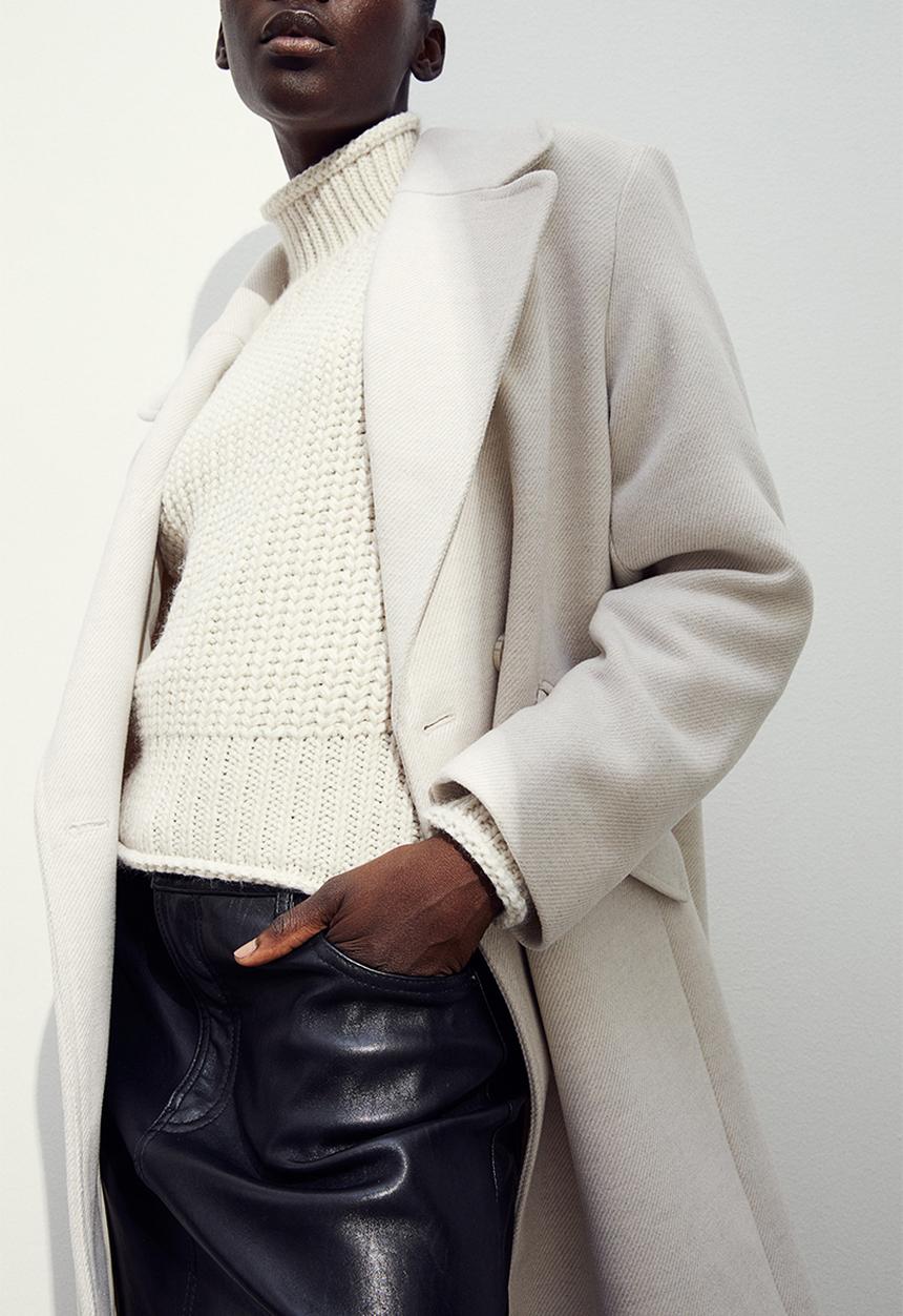 H&M - Double-breasted coat - beige