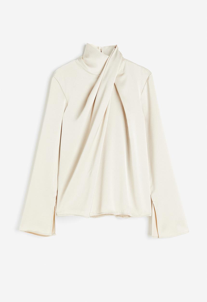 H&M - Draped blouse - cream
