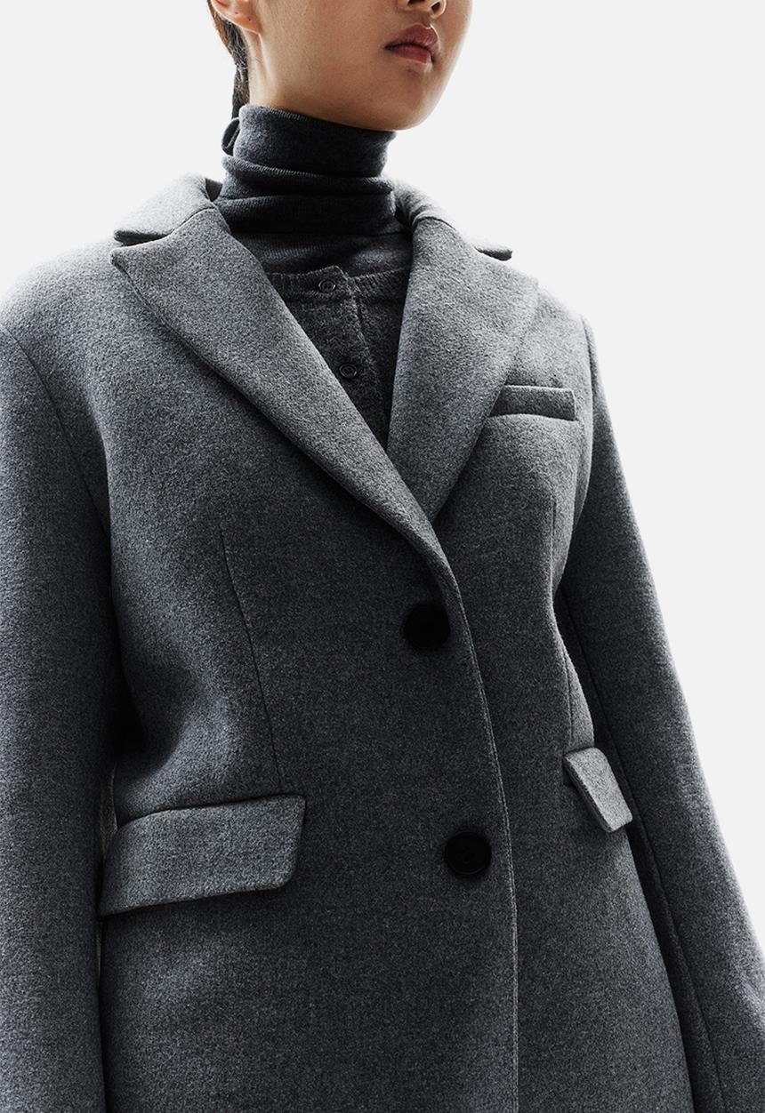 H&M - Single-breasted coat - grey
