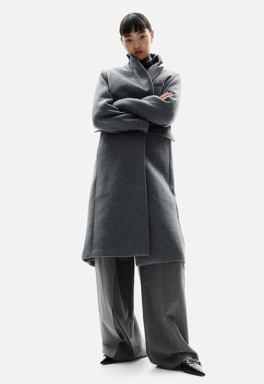 H&M - Single-breasted coat - grey