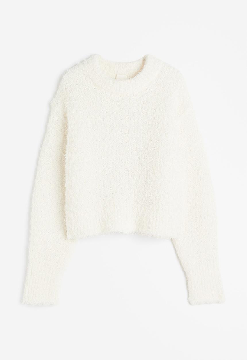 H&M - Fluffy-knit jumper - white