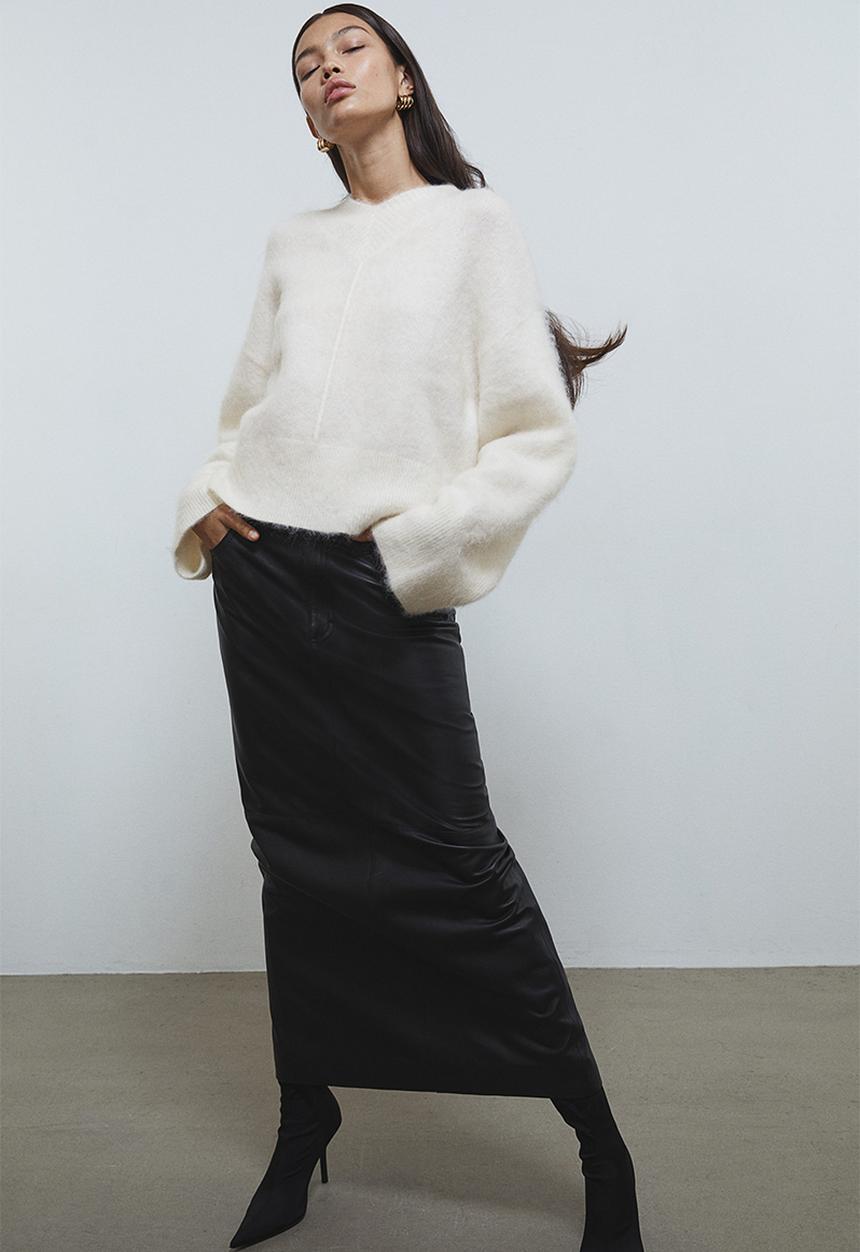 H&M - Oversized mohair-blend jumper - cream