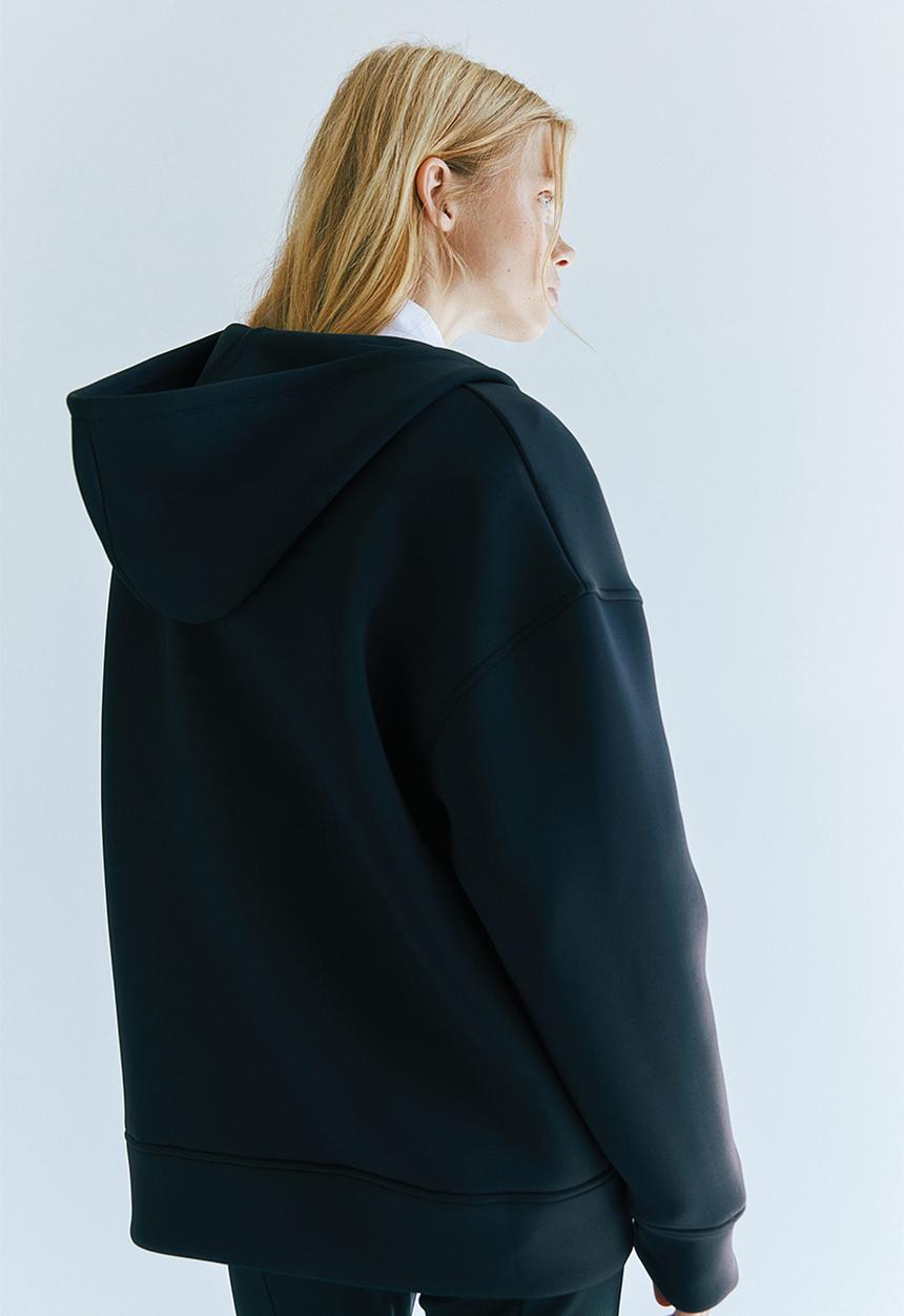 H&M - Oversized scuba hoodie - black