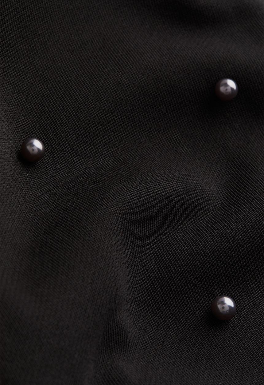 H&M - Bead-decorated sweatshirt - black beads