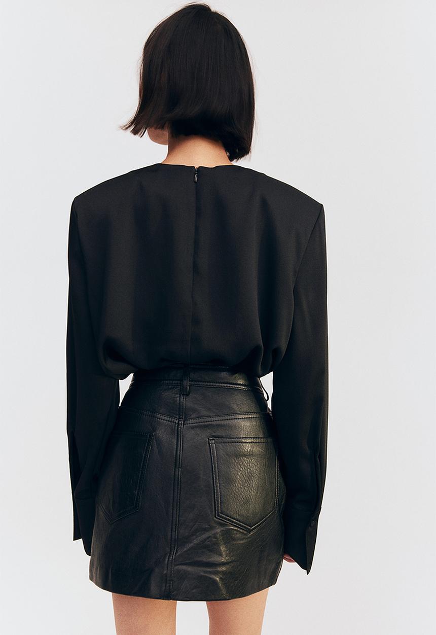 H&M - Shoulder-pad blouse - black