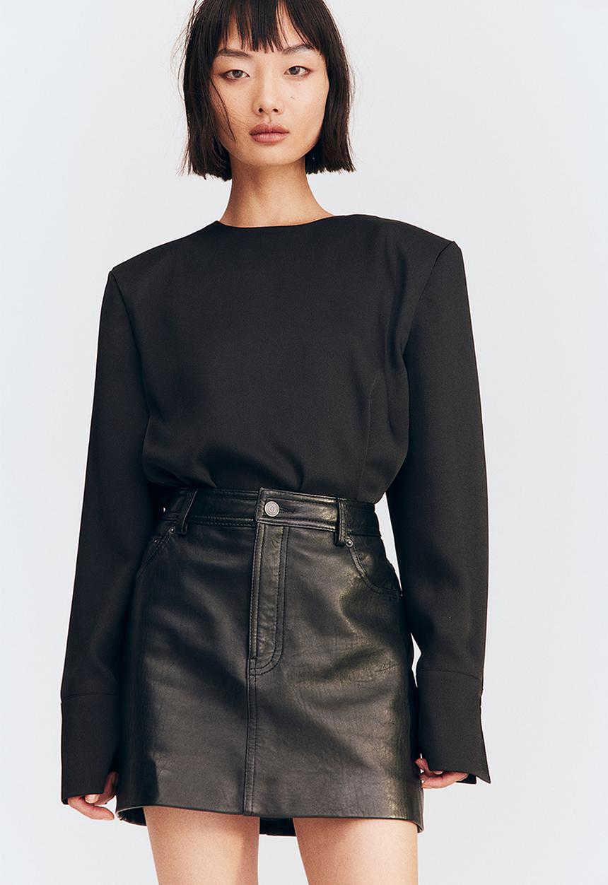 H&M - Shoulder-pad blouse - black