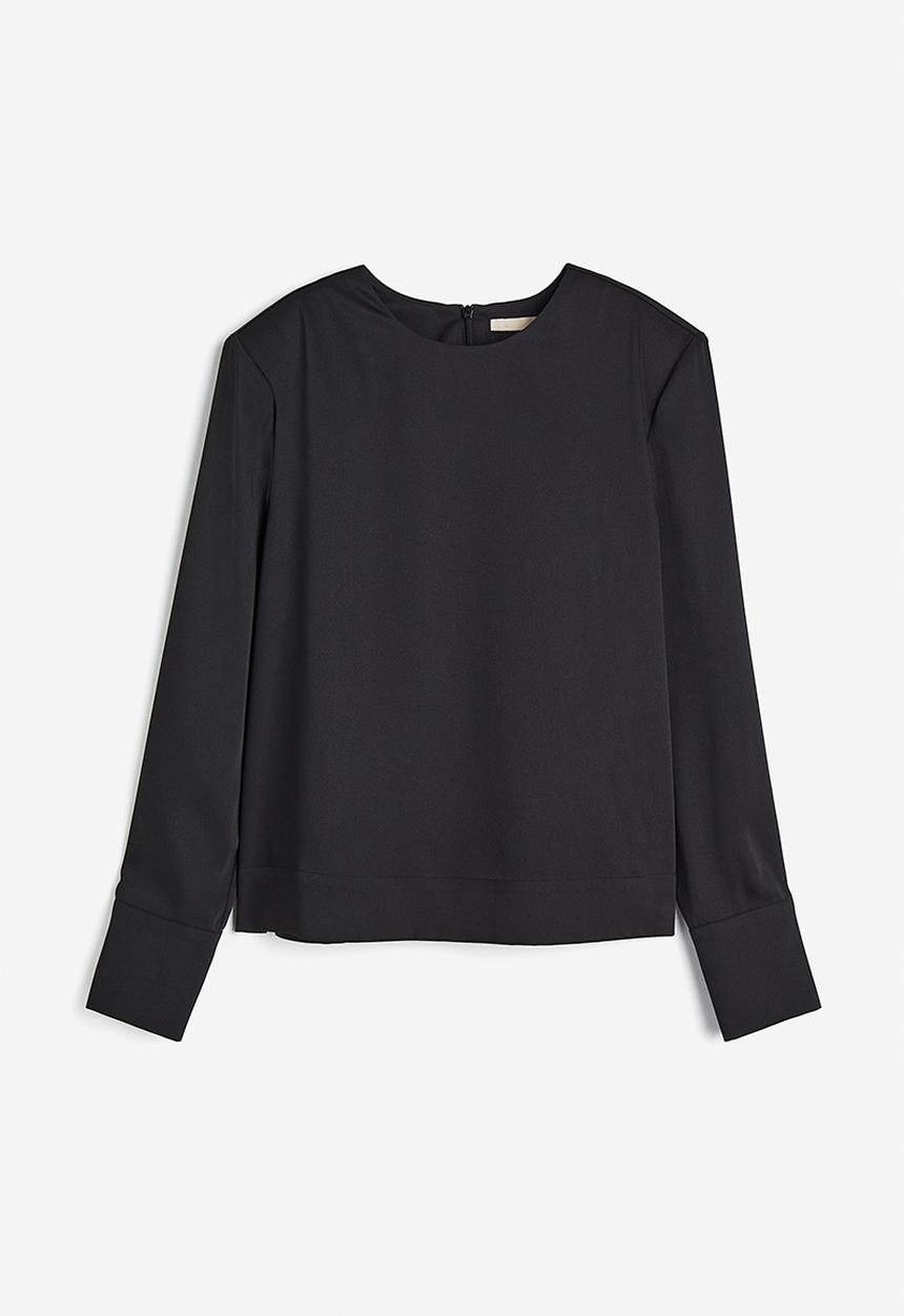 H&M - Shoulder-pad blouse - black
