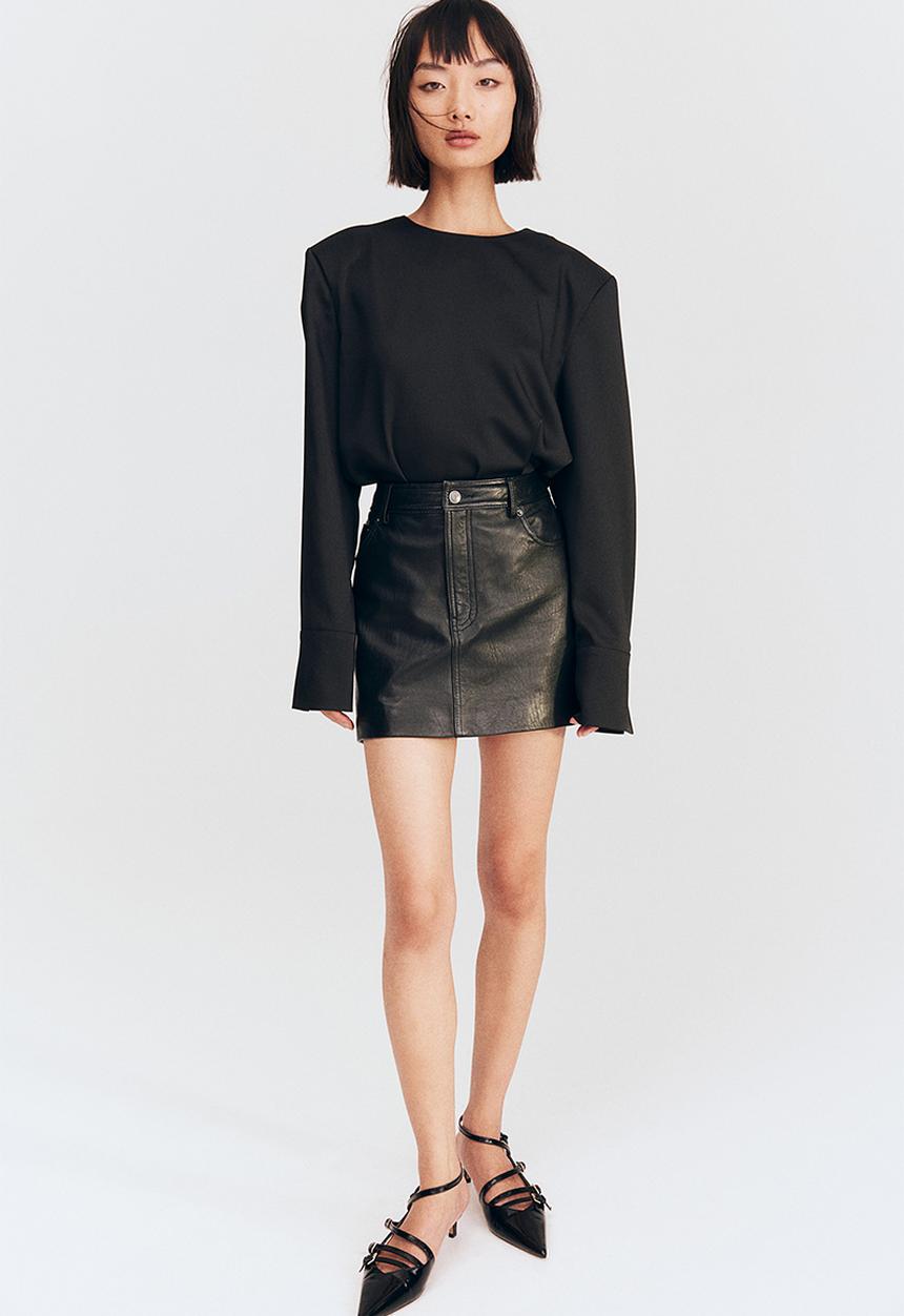 H&M - Shoulder-pad blouse - black