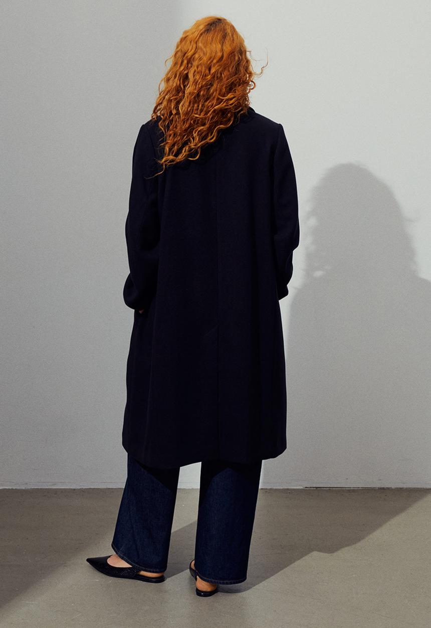 H&M - Double-breasted coat - black