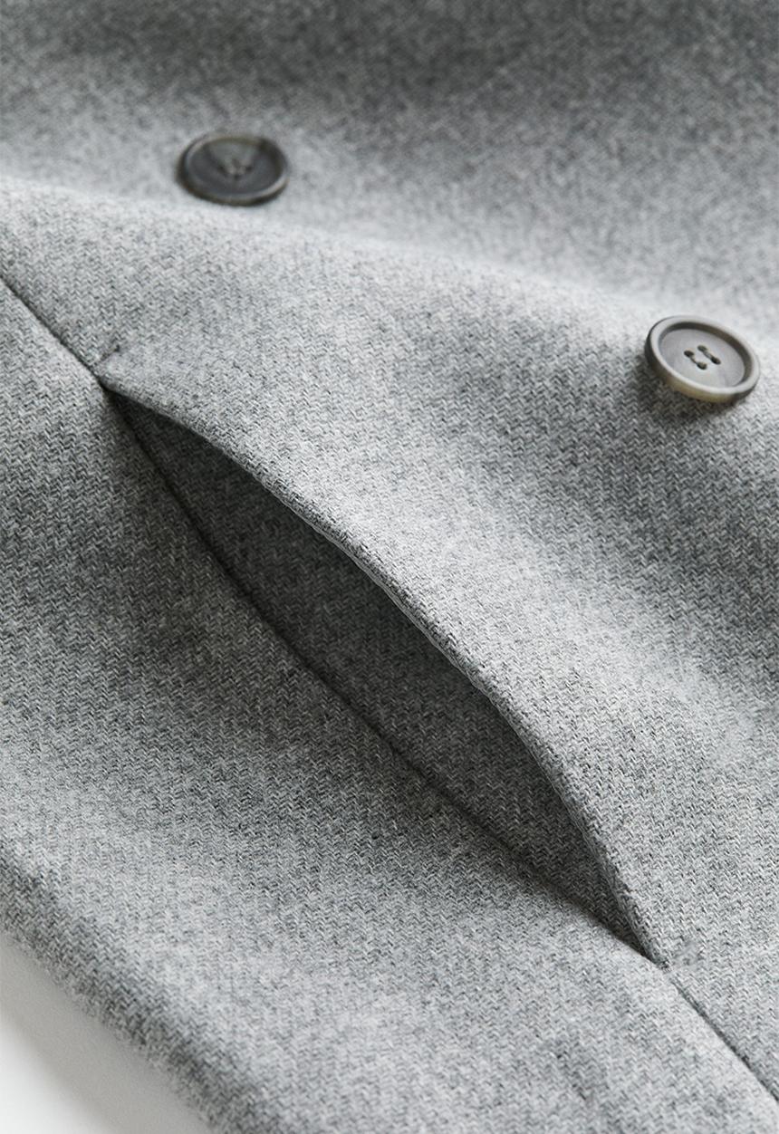 H&M - Double-breasted coat - grey marl