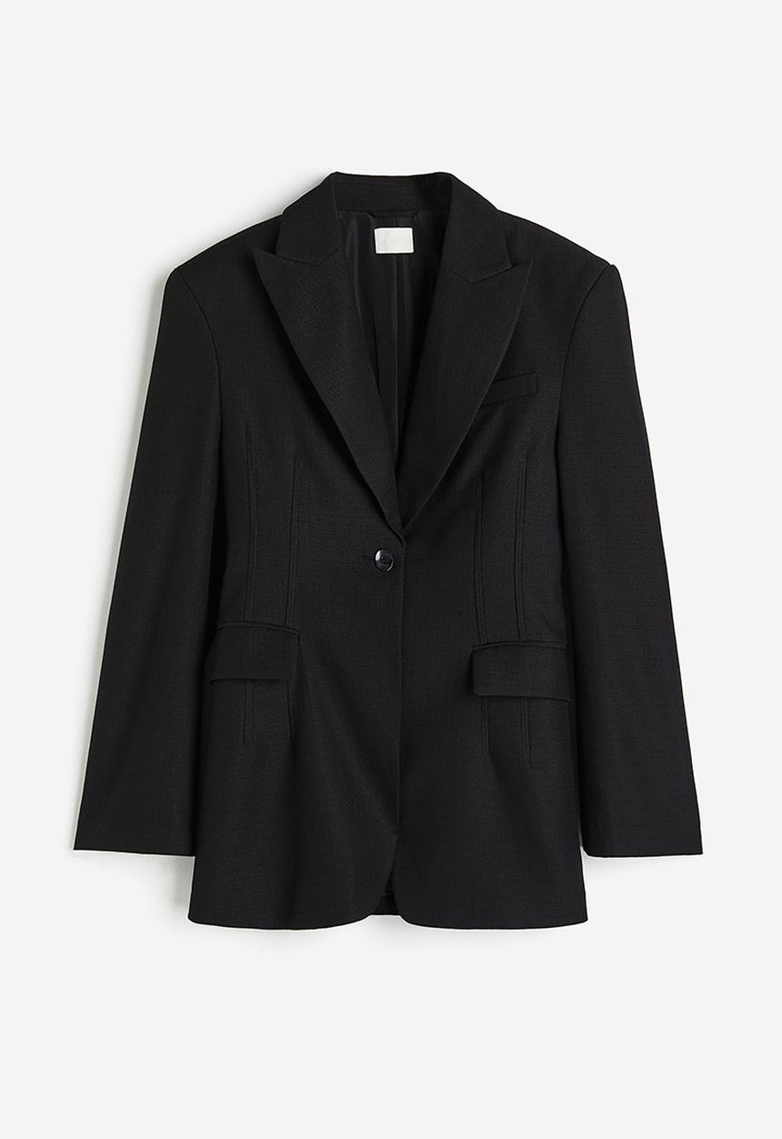 H&M - Tapered-waist blazer - black