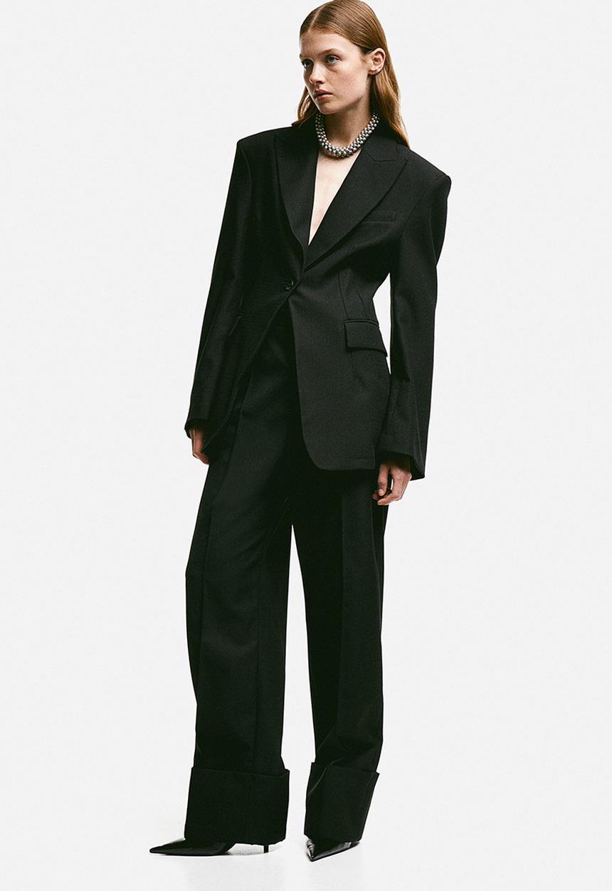 H&M - Tapered-waist blazer - black