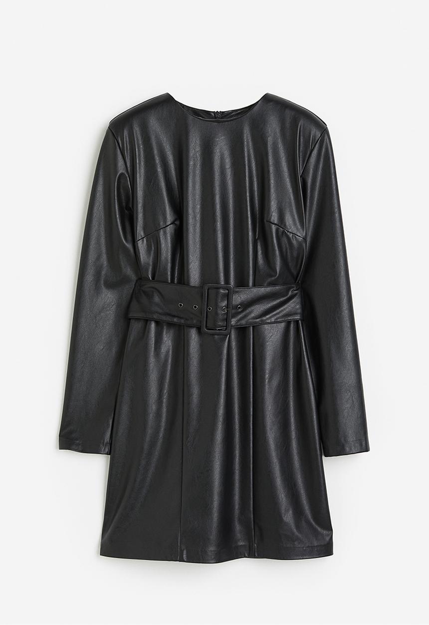 H&M - Shoulder-pad dress - black