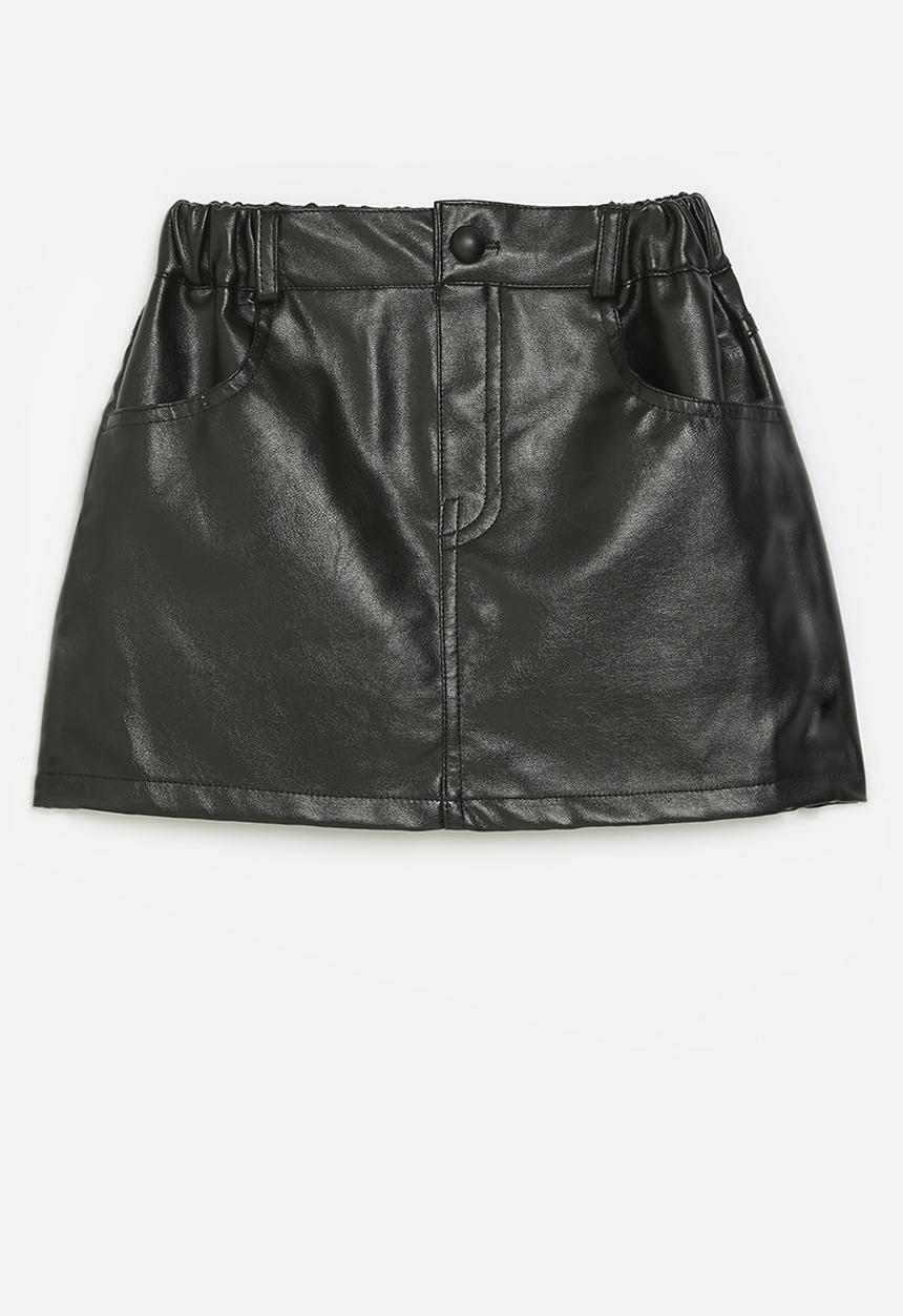 Pop Candy - Metallic mini skirt - black