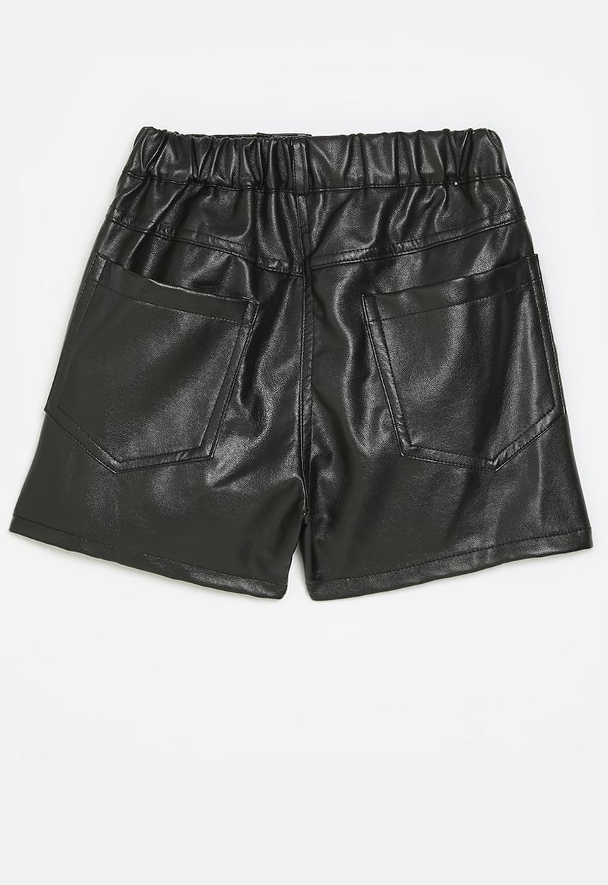Pop Candy - Metallic mini skirt - black