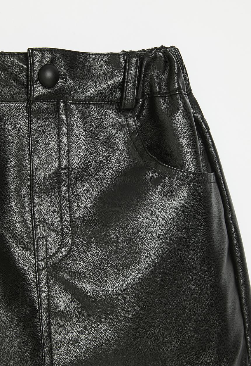 Pop Candy - Metallic mini skirt - black