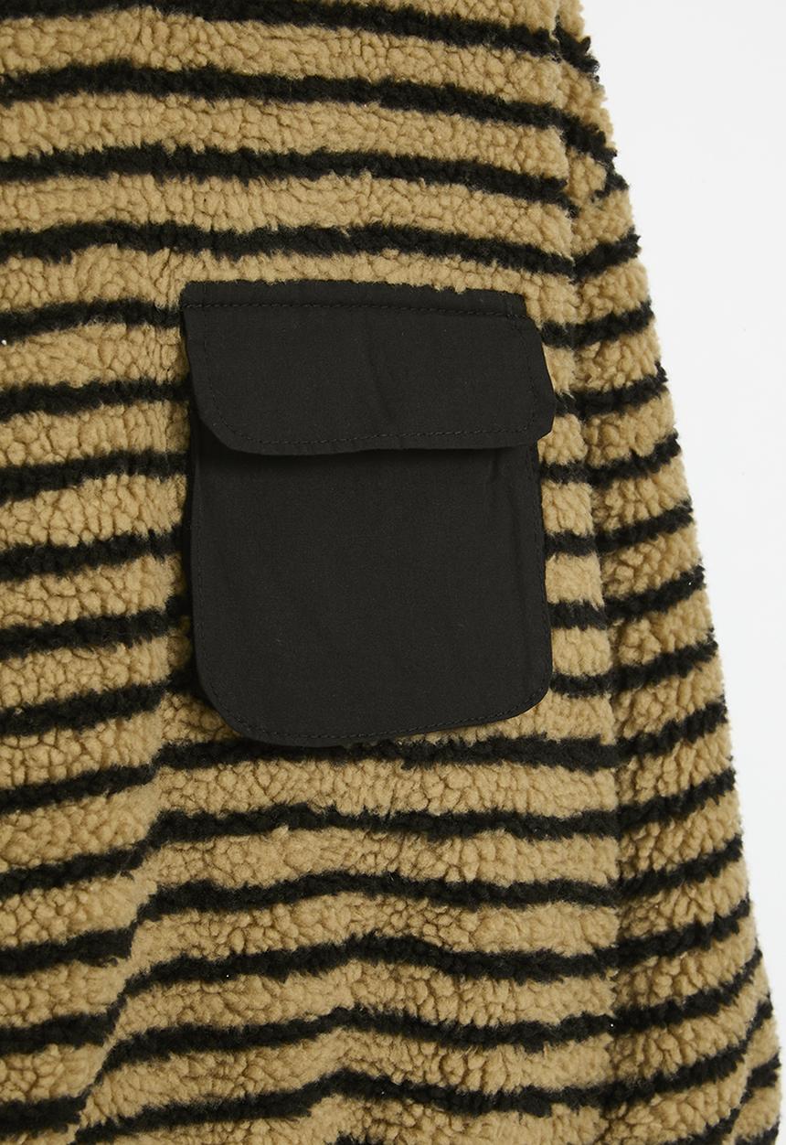 Pop Candy - Striped hoodie - brown & black
