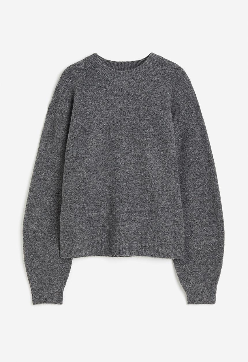 H&M - Knitted jumper - dark grey marl