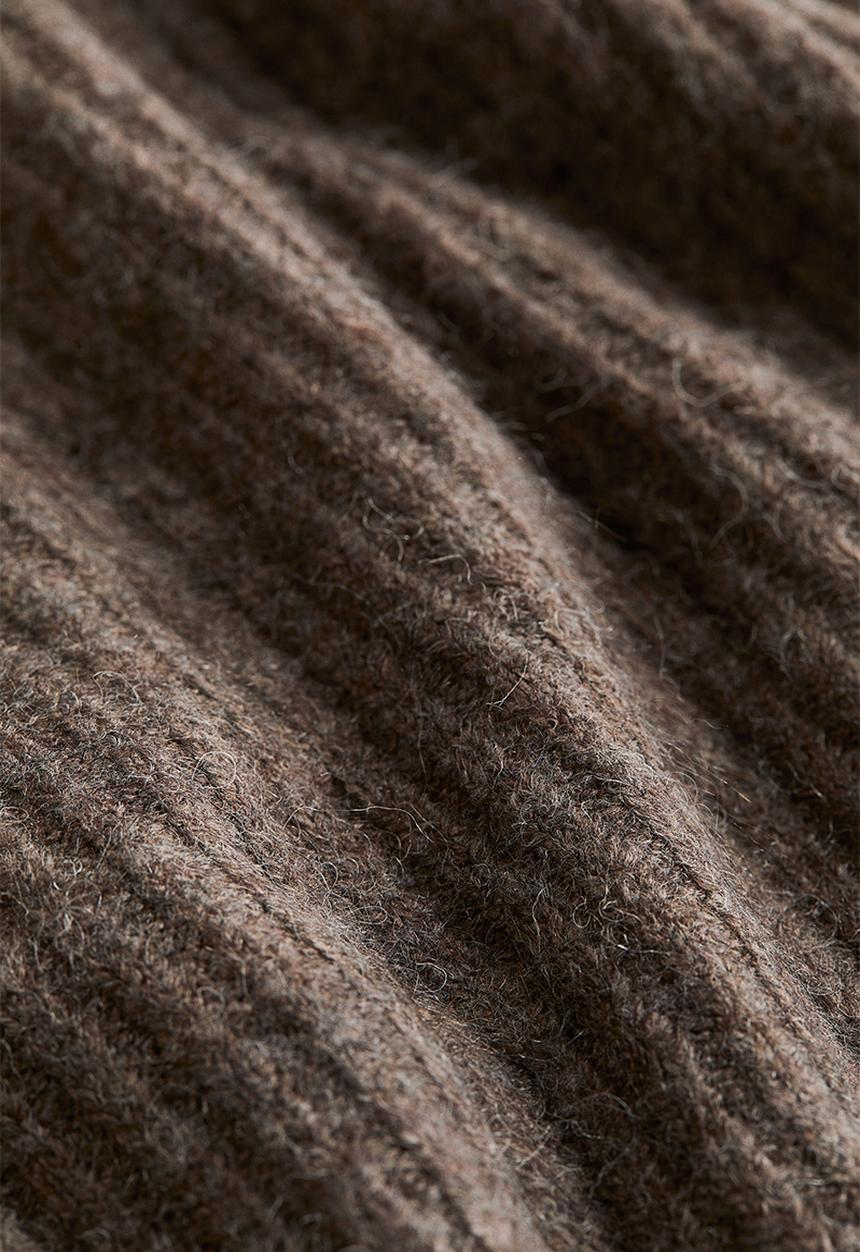 H&M - Oversized polo-neck jumper - dark mole