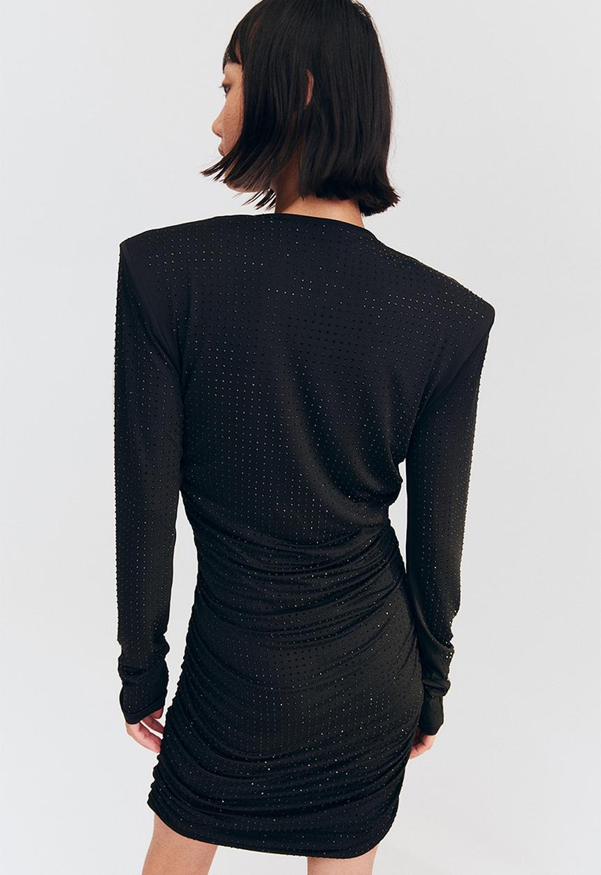 H&M - Rhinestone-embellished dress - black