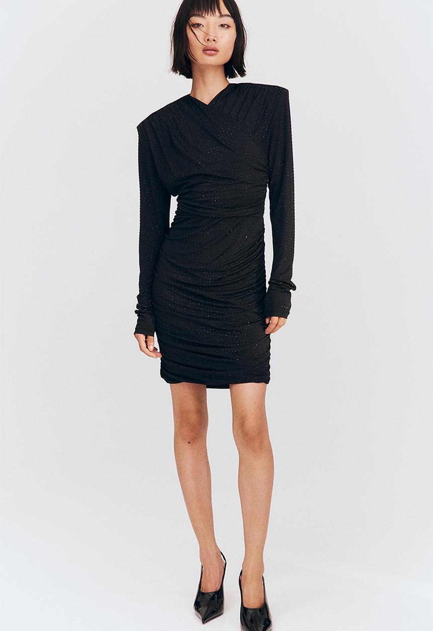 H&M - Rhinestone-embellished dress - black