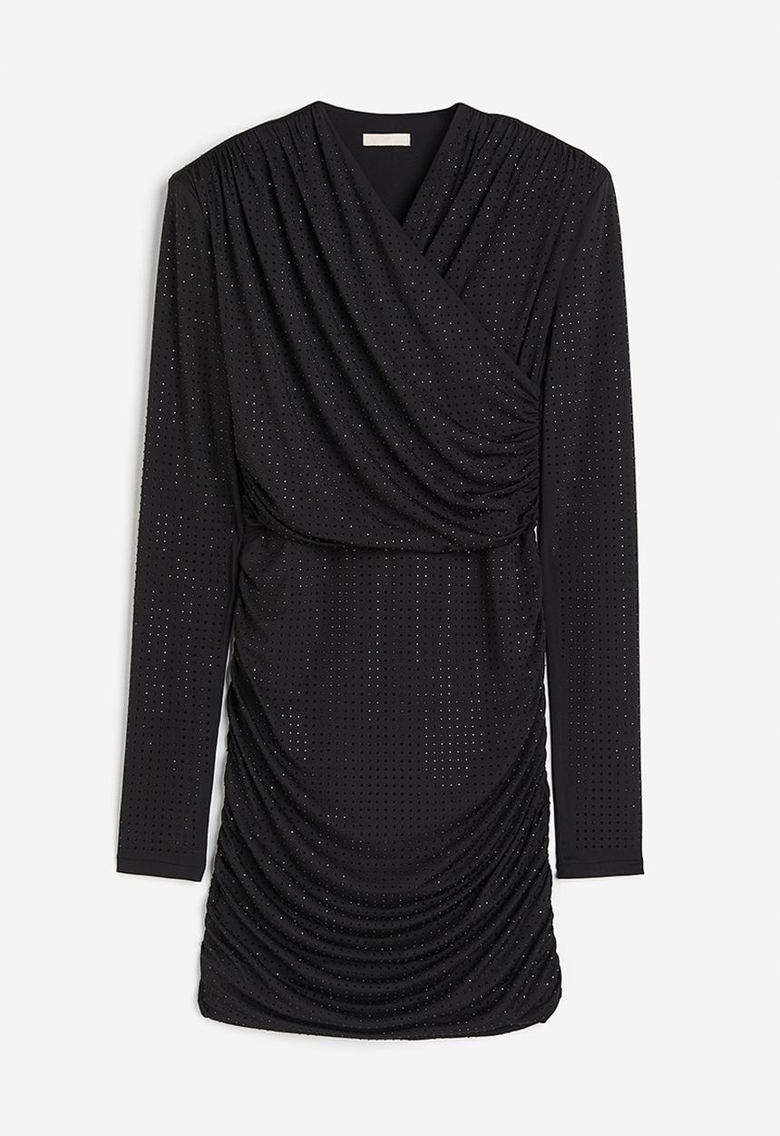 H&M - Rhinestone-embellished dress - black