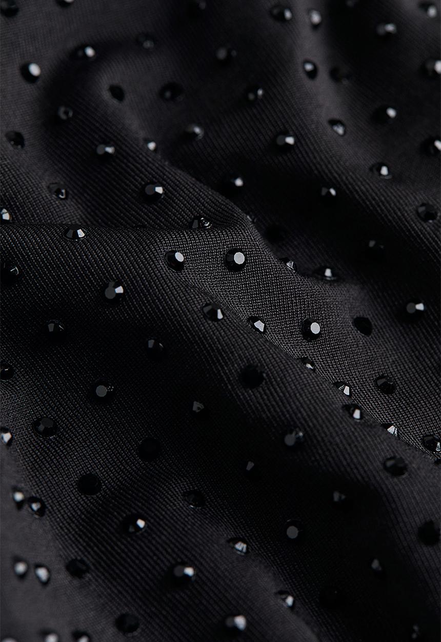 H&M - Rhinestone-embellished dress - black