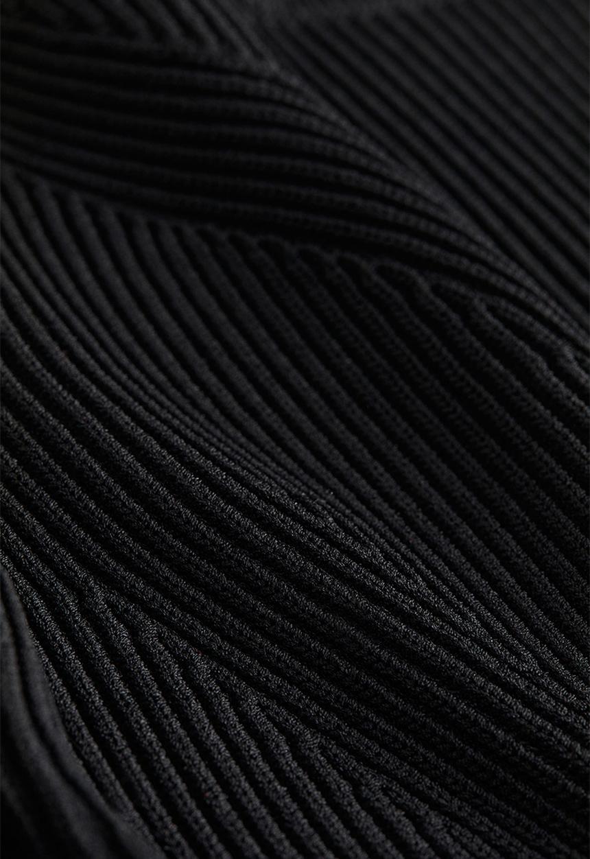 H&M - Puff-sleeved peplum jumper - black